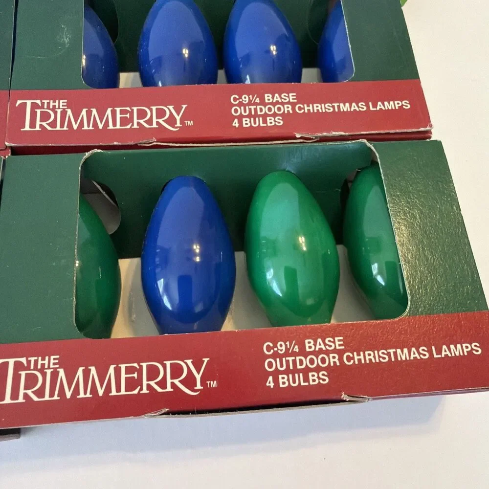 36 C9 1/4 Holiday Christmas Light Replacement Bulbs Multicolor Outdoor Vintage